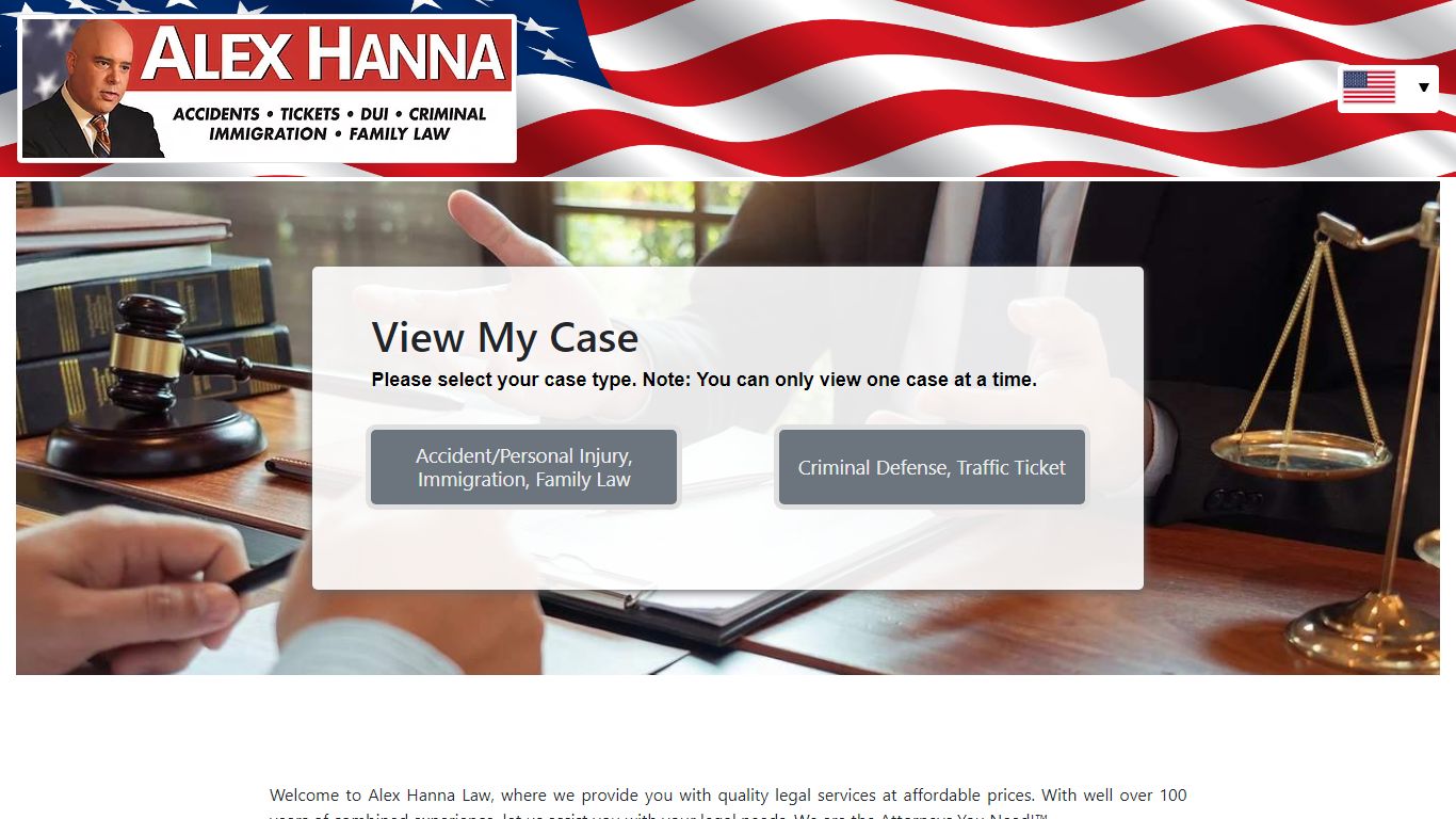 View My Case | Alex Hanna Law | The Attorneys You Need!